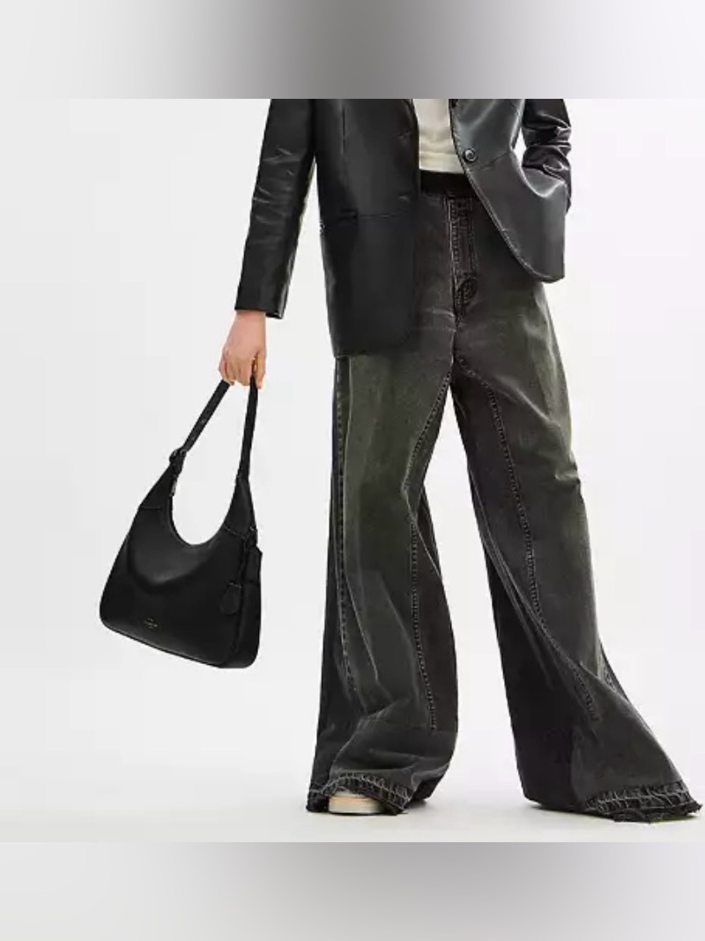 Coach Ella Black Pebbled Leather Shoulder Bag